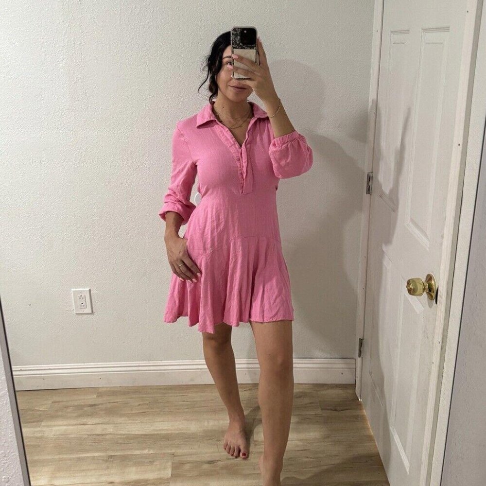 Petal & Pup Pink Collared Swing Dress